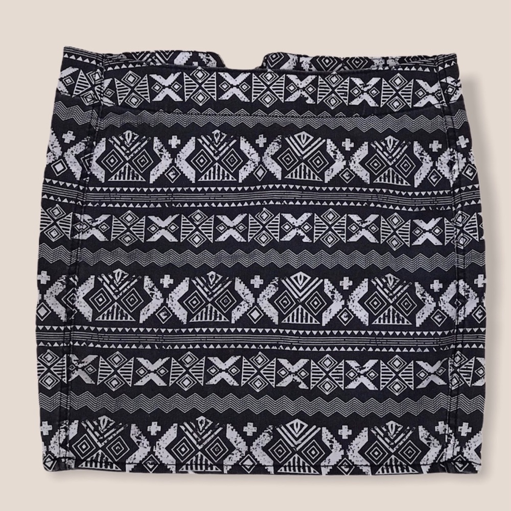 Patterned Mini Skirt
